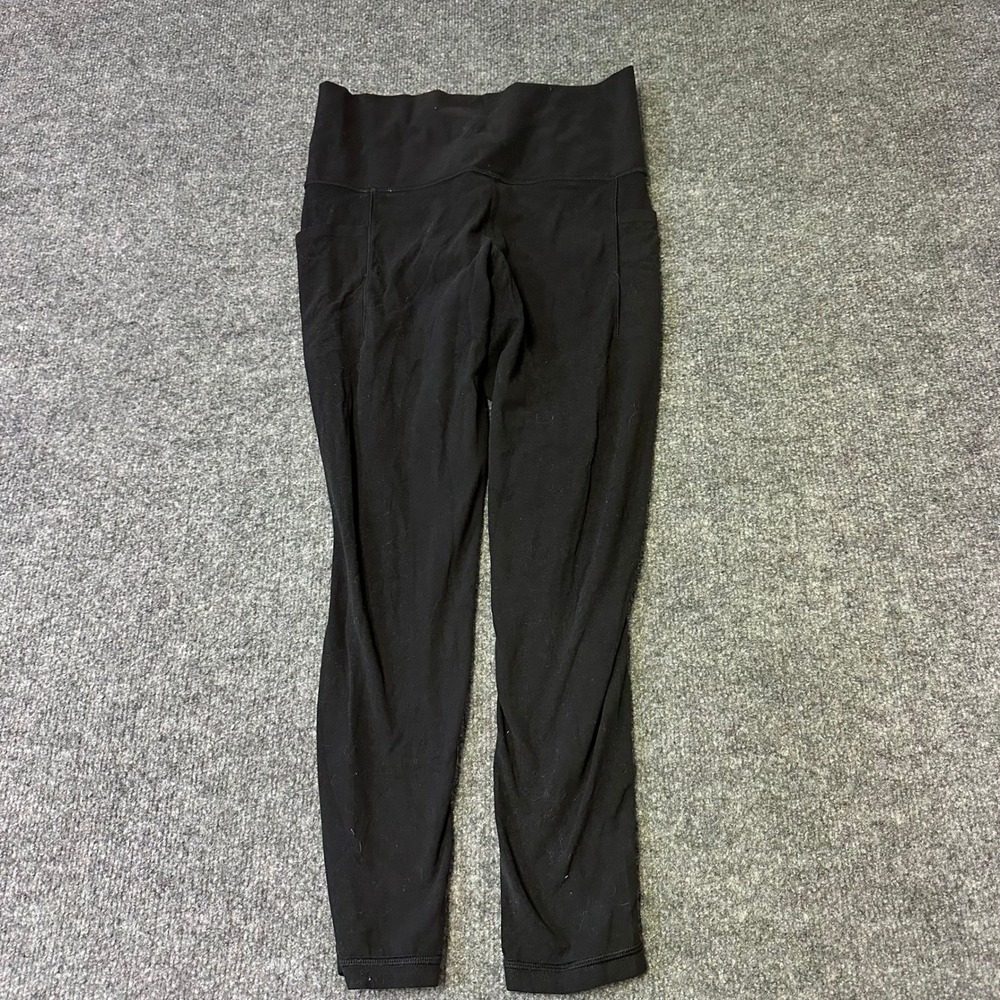Athleta Leggings Womens Size SP Black Salutation Stash Pocket II Tight Yoga